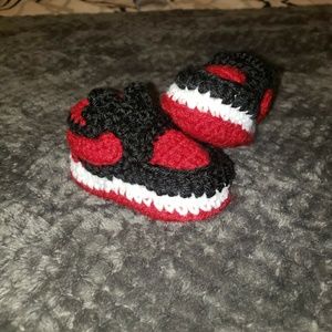 Crochet Nike Baby Booties